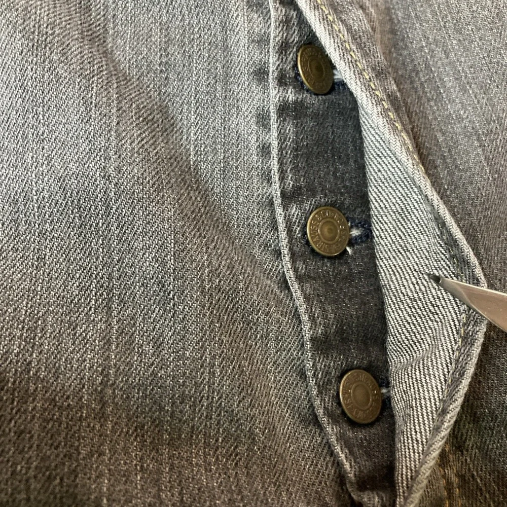 Vintage Levi's Original Button-Fly 501XX Jeans Men's 35 X 32 Black Straight Leg